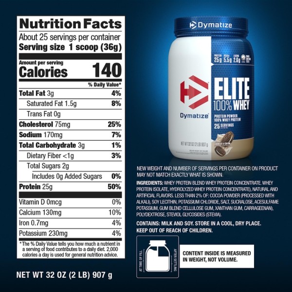 Elite 100% Whey Protein (942gr)