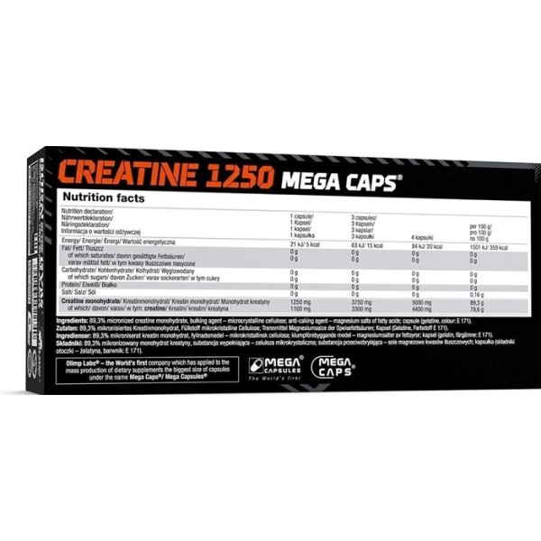 Creatine 1250 Mega caps (120caps)