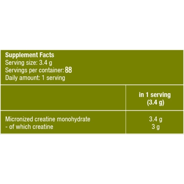 100% Micronized Creatine Monohydrate (300gr)